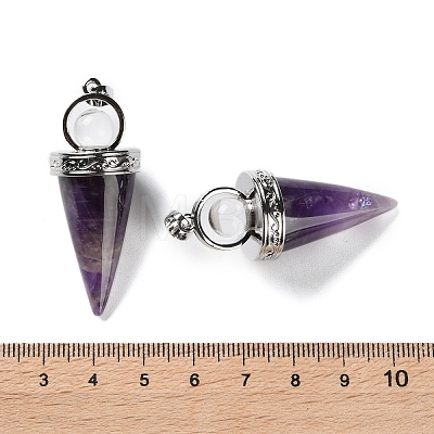 Natural Amethyst Pendants G-F777-06P-07-1