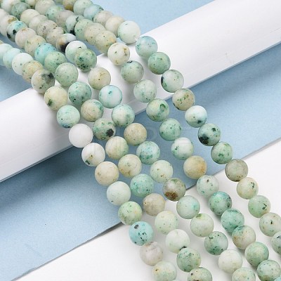 Natural Chrysocolla Beads Strands G-F612-04-8mm-1