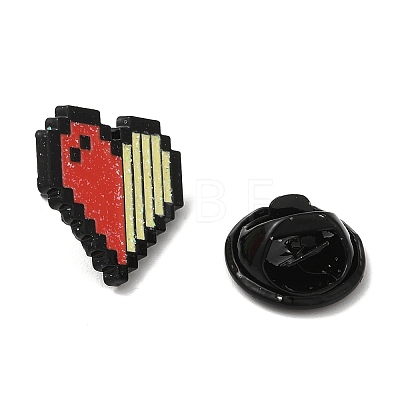 Zeld Pixel Heart Alloy Brooches JEWB-I032-05EB-02-1