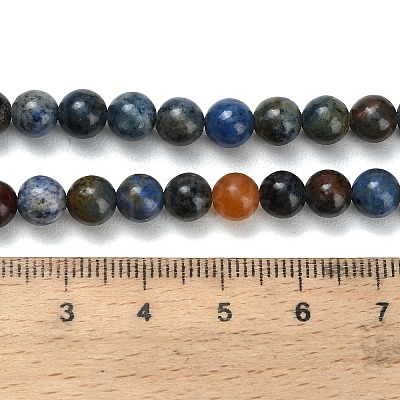 Natural Dumortierite Beads Strands G-F826-A01-6mm-1