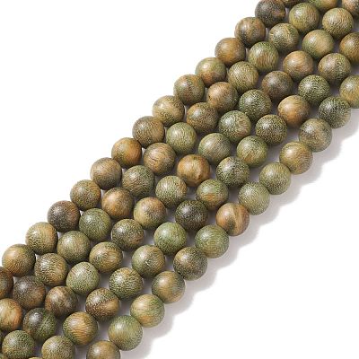 Natural Sandalwood Beads Strands X-WOOD-F008-02-C-1