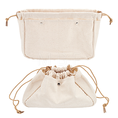 Canvas Drawstring Cosmetic Pouches ABAG-WH0035-049-1