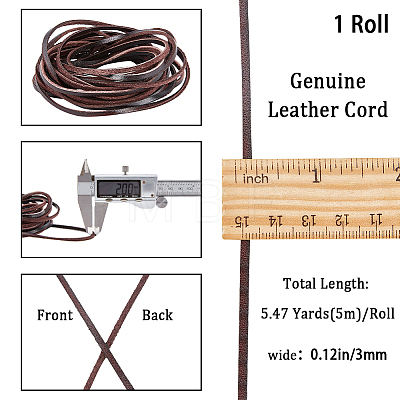 Cowhide Leather Cord WL-WH0008-05E-1