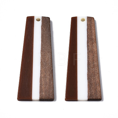 Resin & Walnut Wood Pendants X-RESI-S389-073A-A02-1