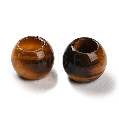 Natural Tiger Eye European Beads G-R488-01J-1