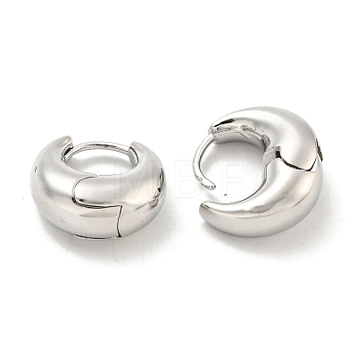 Brass Hoop Earrings EJEW-L211-010L-P-1
