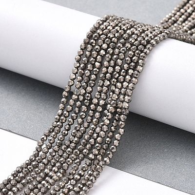 Electroplate Glass Beads Strands GLAA-H021-01A-FP12-1