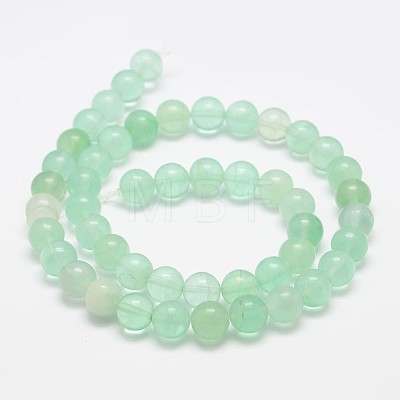 Natural Green Fluorite Beads Strands G-E112-10mm-1-1