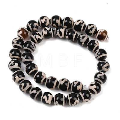 Tibetan Style dZi Beads Strands G-G328-A11-10mm-1