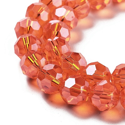 Electroplate Transparent Glass Beads Strands EGLA-A035-T10mm-A05-1