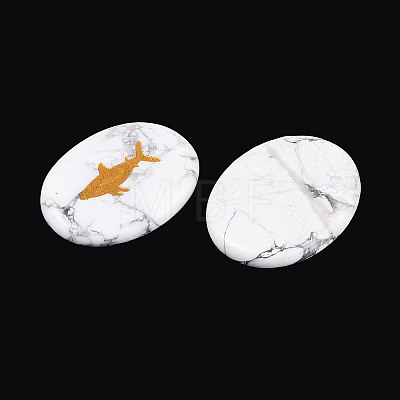 Natural Howlite Cabochons G-T143-28N-1
