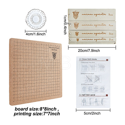 Square Cork Blocking Mats for Knitting TOOL-WH0159-52B-1