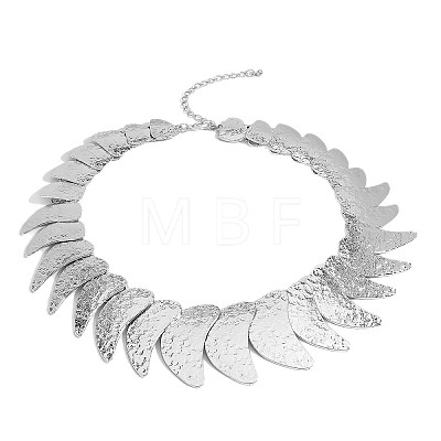 Alloy Hammered Wing Bib Necklaces for Women WGDE902-02-1
