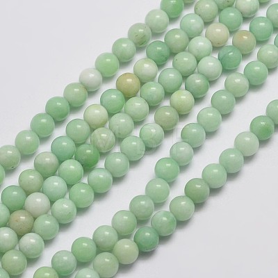 Natural Malaysia Jade Beads Strands G-A146-6mm-B05-1