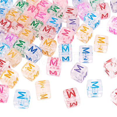 50Pcs Acrylic European Beads MACR-TADJ0001-13M-1