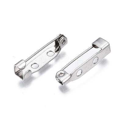 201 Stainless Steel Brooch Pin Back Safety Catch Bar Pins STAS-S117-021B-1