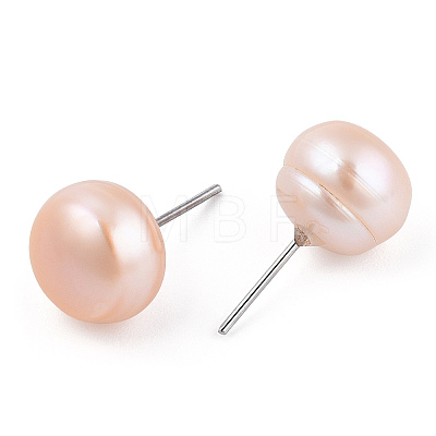 Natural Pearl Stud Earrings PEAR-N020-09C-1