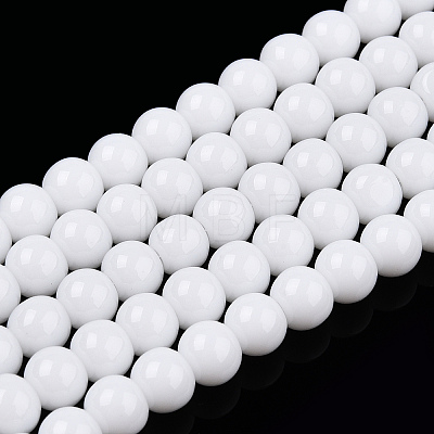 Opaque Solid Color Glass Beads Strands LS-GLAA-T032-P4mm-02-1