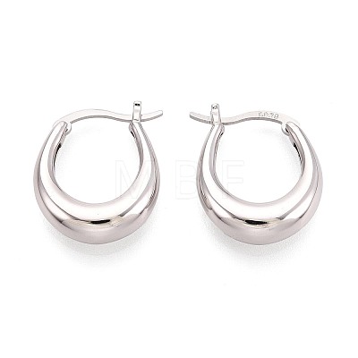 925 Sterling Silver Hoop Earrings STER-N016-130P-1