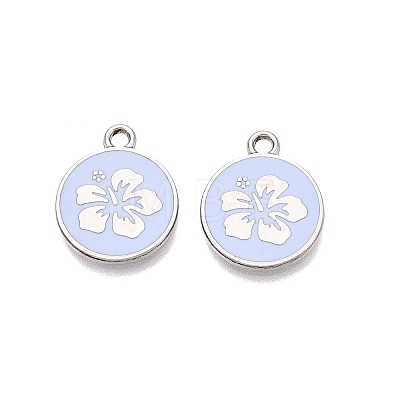 Rack Plating Alloy Enamel Pendants ENAM-N070-01F-02P-01-1