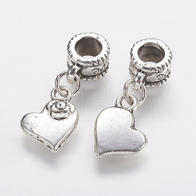 Tibetan Style Alloy European Dangle Charms PALLOY-F202-17AS-1
