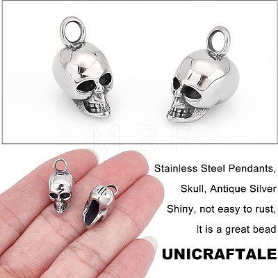 Unicraftale 8Pcs 304 Stainless Steel Pendants STAS-UN0037-53-1