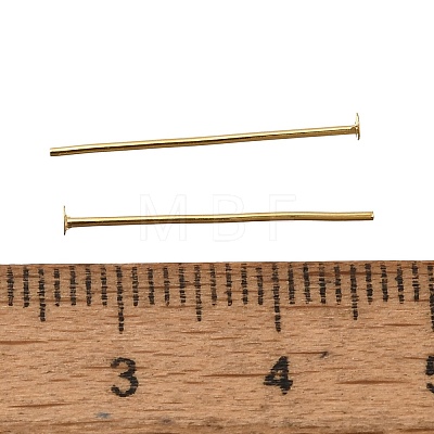 Brass Flat Head Pins KK-H502-01C-G-1