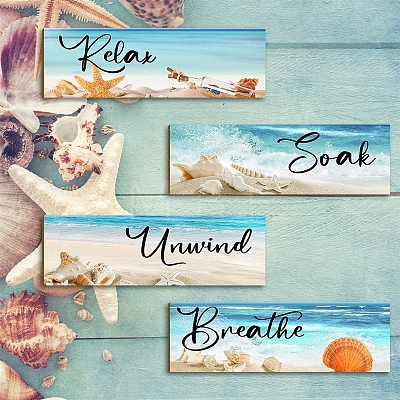 Ocean Theme Wood Wall Decoration PW-WG3B8A8-01-1