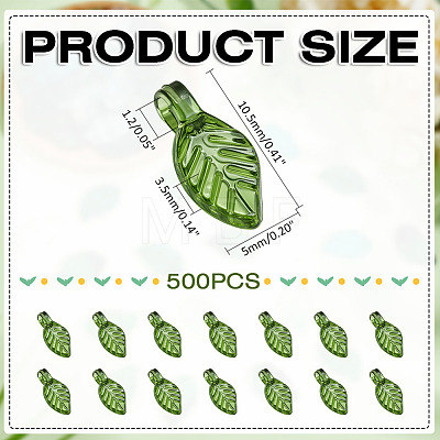 500Pcs Transparent Acrylic Charms TACR-ME0001-02A-1
