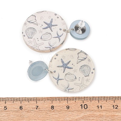 Acrylic Dangle Stud Earrings FS-WG5876E-01-1