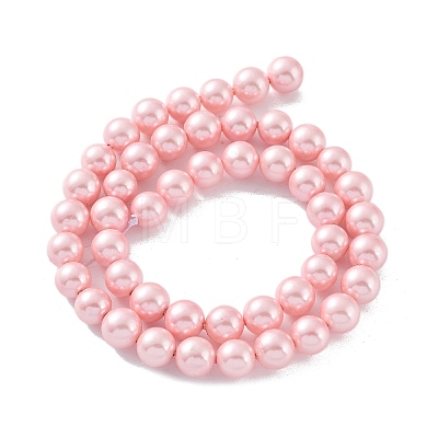 Shell Pearl Bead Strands X-BSHE-L025-06-8mm-1