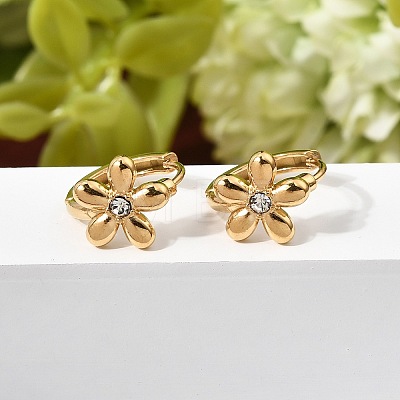 Valentine's Day 304 Stainless Steel Rhinestone Hoop Earrings EJEW-P344-04G-1