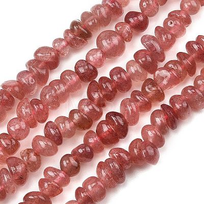 Natural Strawberry Quartz Beads Strands G-P622-B01-02-1