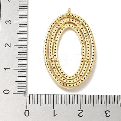 Rack Plating Brass Micro Pave Cubic Zirconia Pendants KK-L224-051G-1