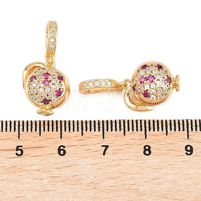 Brass Micro Pave Cubic Zirconia Fold Over Clasps KK-H538-01G-1