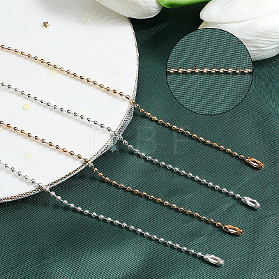 30Pcs 2 Colors Iron Ball Chain Necklace Making MAK-SP0001-06B-1
