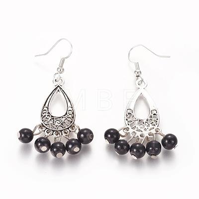 Tibetan Style Chandelier Earrings EJEW-JE00317-1