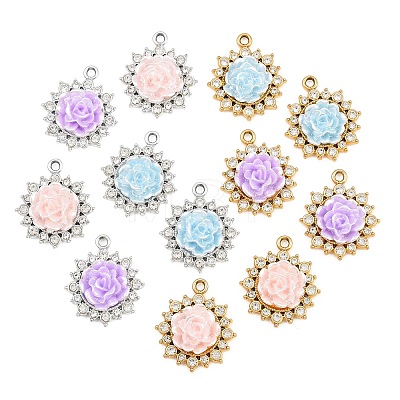Alloy Resin Pendants RE-CBA4818-04-1