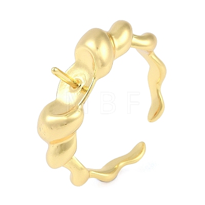 Brass Cuff Finger Ring Settings KK-L219-15C-G-1