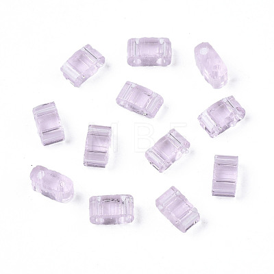 2-Hole Transparent Glass Seed Beads SEED-N004-002-C01-1