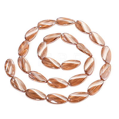 1Strand Electroplate Transparent Glass Beads Strands EGLA-TADJ0001-20D-1
