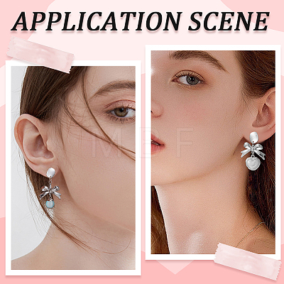 20Pcs Flat Round Brass Stud Earring Findings KK-BBC0028-25-1