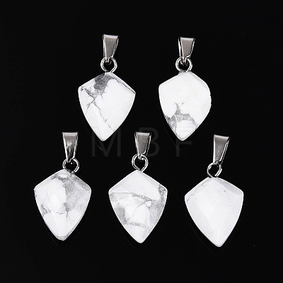 Natural Howlite Pendants G-N349-18P-07-1