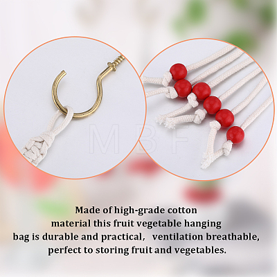 Wood Bead Banana Hangers AJEW-WH0415-10A-1