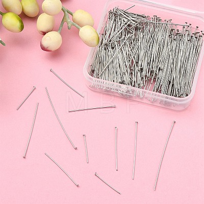 400Pcs 4 Styles 304 Stainless Steel Flat Head Pins STAS-YW0001-72-1