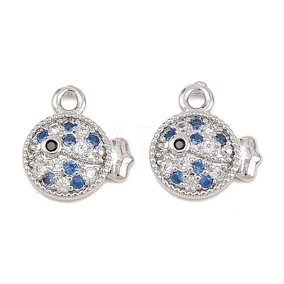 Brass Micro Pave Cubic Zirconia Pendants KK-L261-14C-P-1