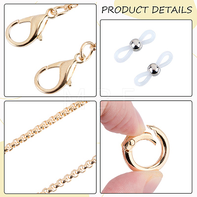 Iron Eyeglass Chains AJEW-CN0006-72KCG-1