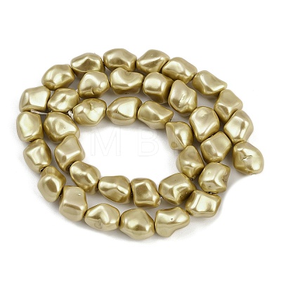 Electroplated Shell Pearl Beads Strands BSHE-H113-05E-1