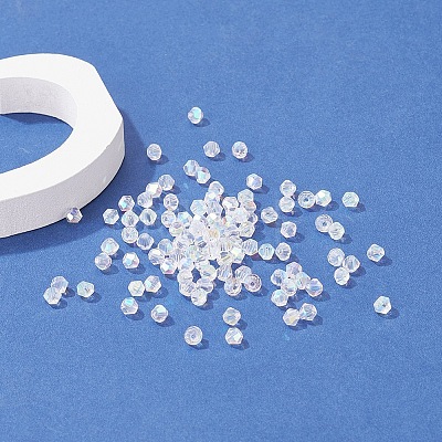 500Pcs Faceted Bicone Electroplate Glass Beads Strands EGLA-YW0001-08-1