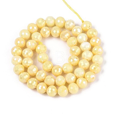 Anti-Tarnish Electroplate Glass Beads Strands GLAA-N056-8mm-05-1